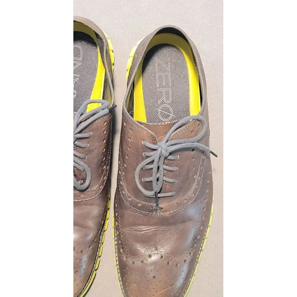 Cole Haan Men's‎ ZeroGrand Brown Wingtip Oxfords Sneakers Shoes Size 12 M